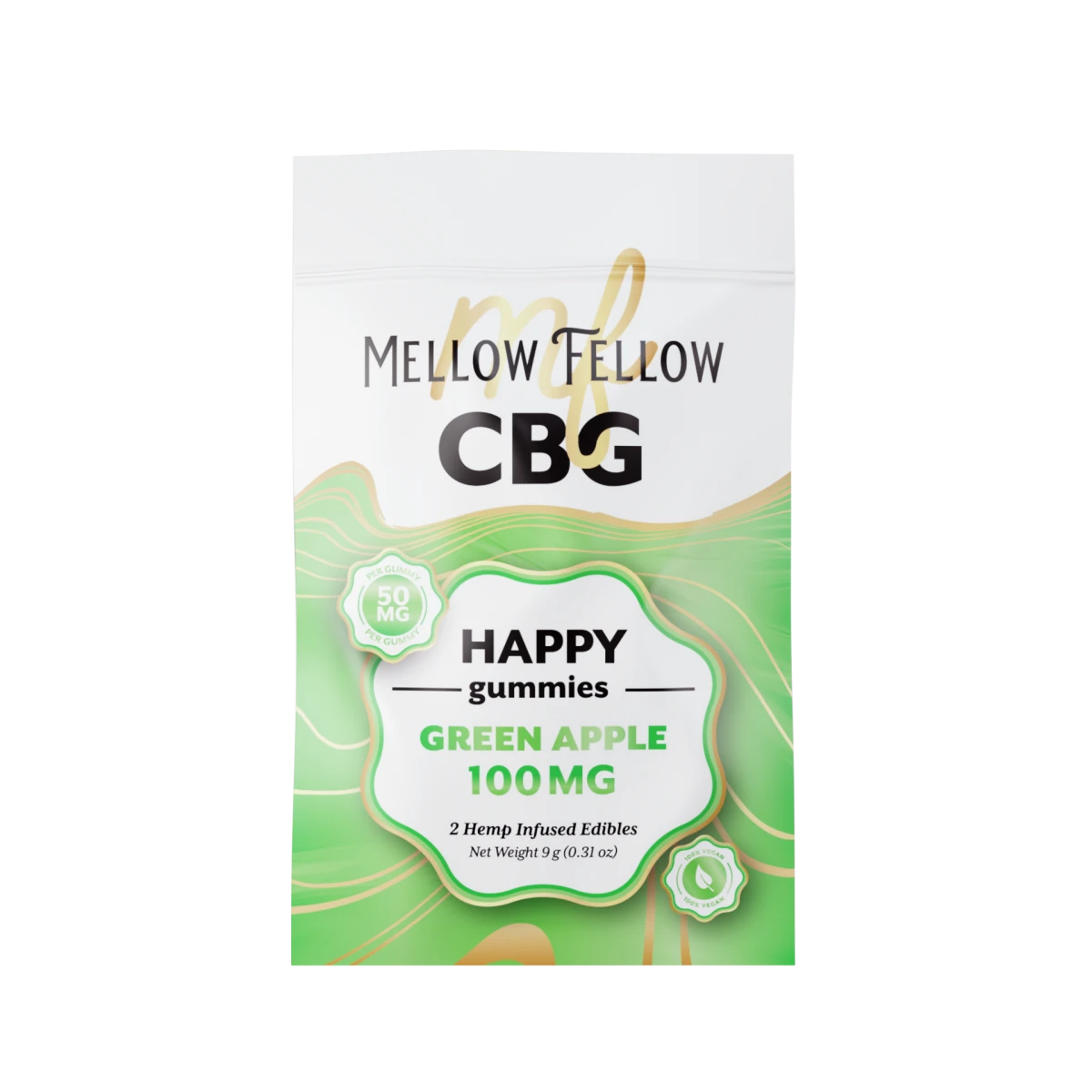 Happy CBG Gummies 100mg - Green Apple