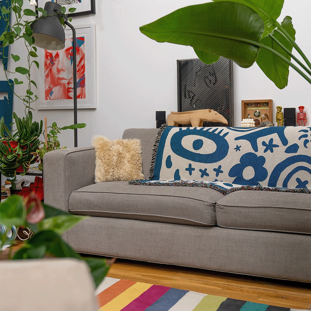 Blue Doodles Throw