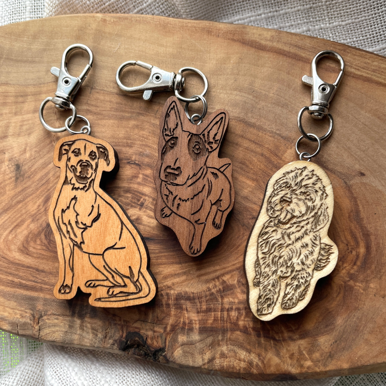 Custom Pet Portrait Keychain