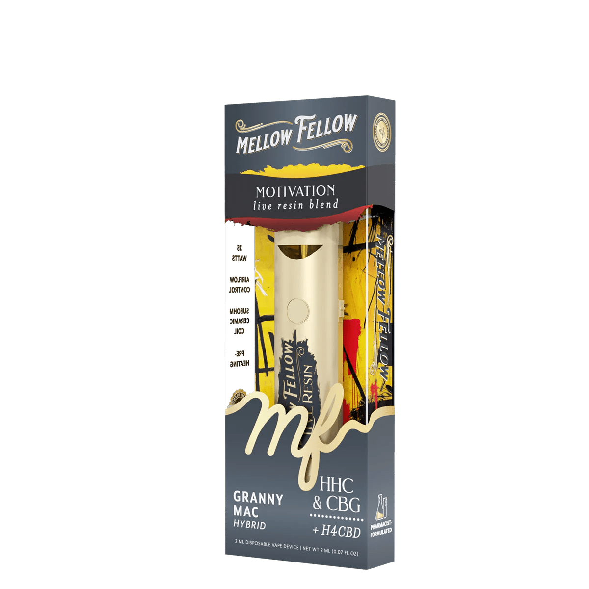 Motivation Blend 2ml Live Resin Disposable Vape - Granny Mac (Hybrid)