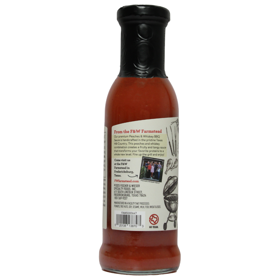 Peaches & Whiskey BBQ Sauce - New Label