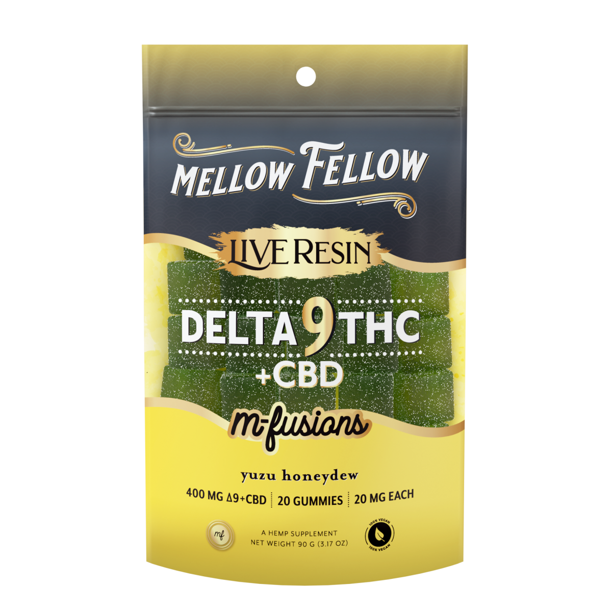 Delta 9 Live Resin Edibles 400mg - Yuzu Honeydew