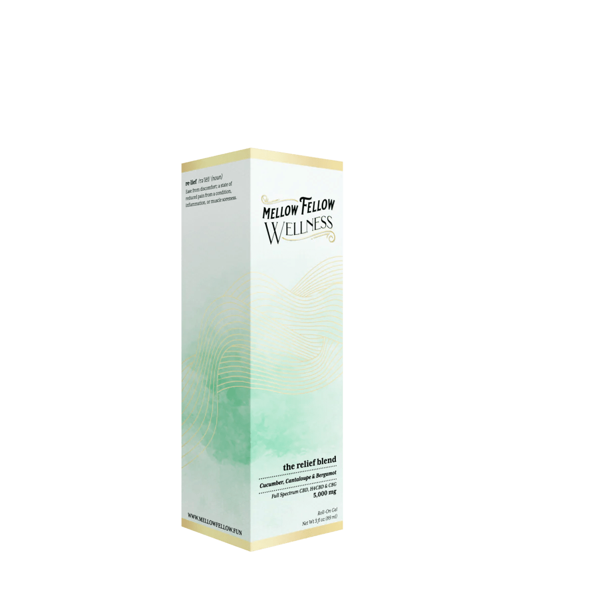 Wellness Roll On Gel - The Relief Blend - Cucumber, Cantaloupe and Bergamot - 5000mg