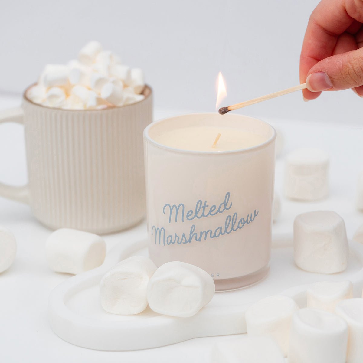 Melted Marshmallow Candle