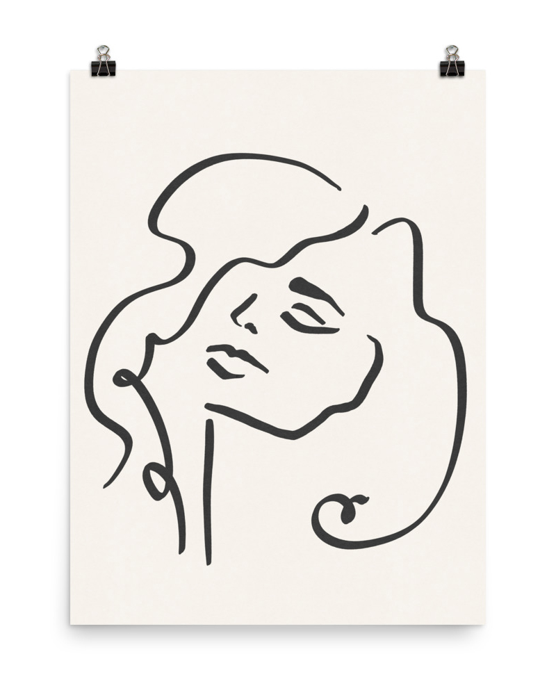 Sophia Line Drawing Print