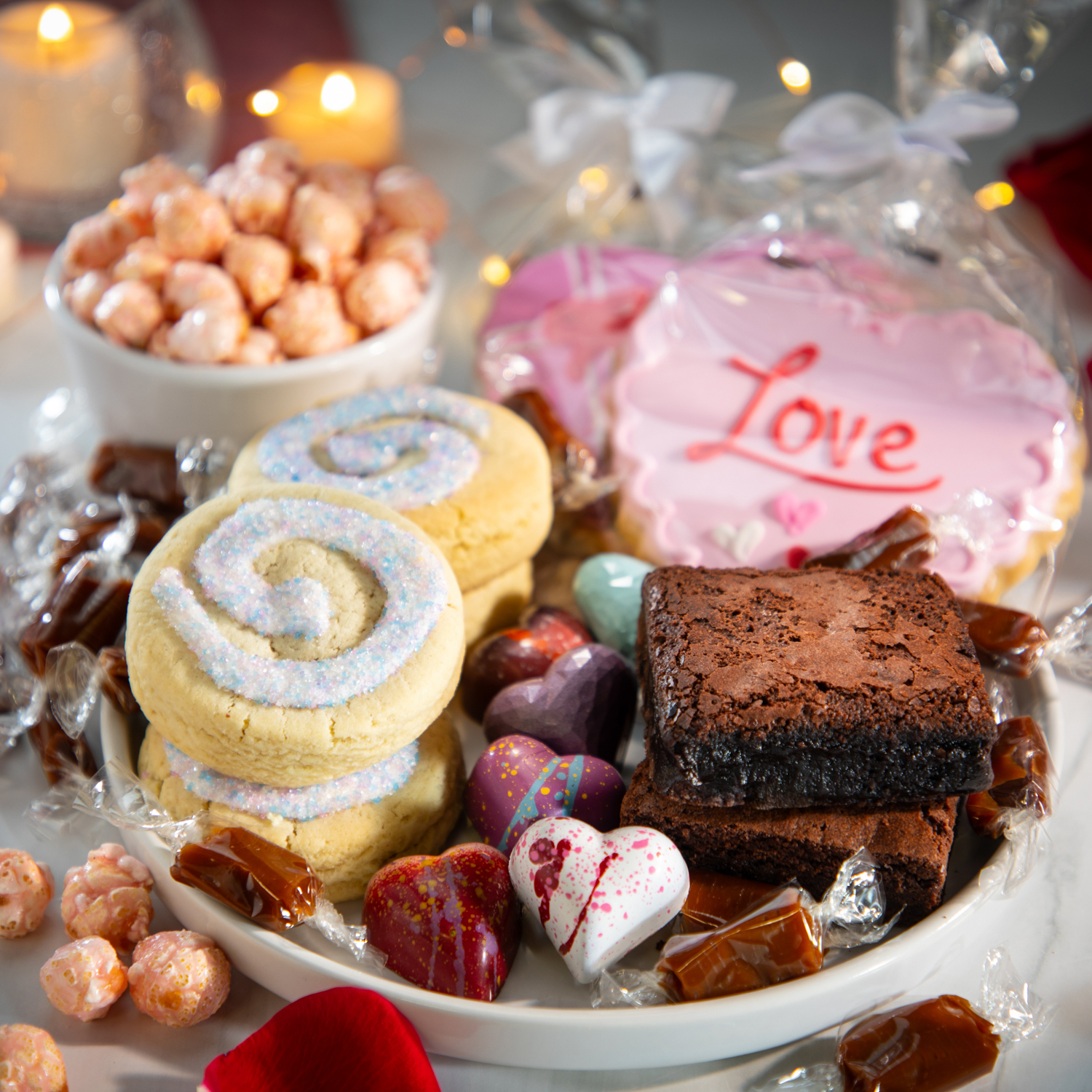 Valentine's Day Cookie and Candy Gift Box