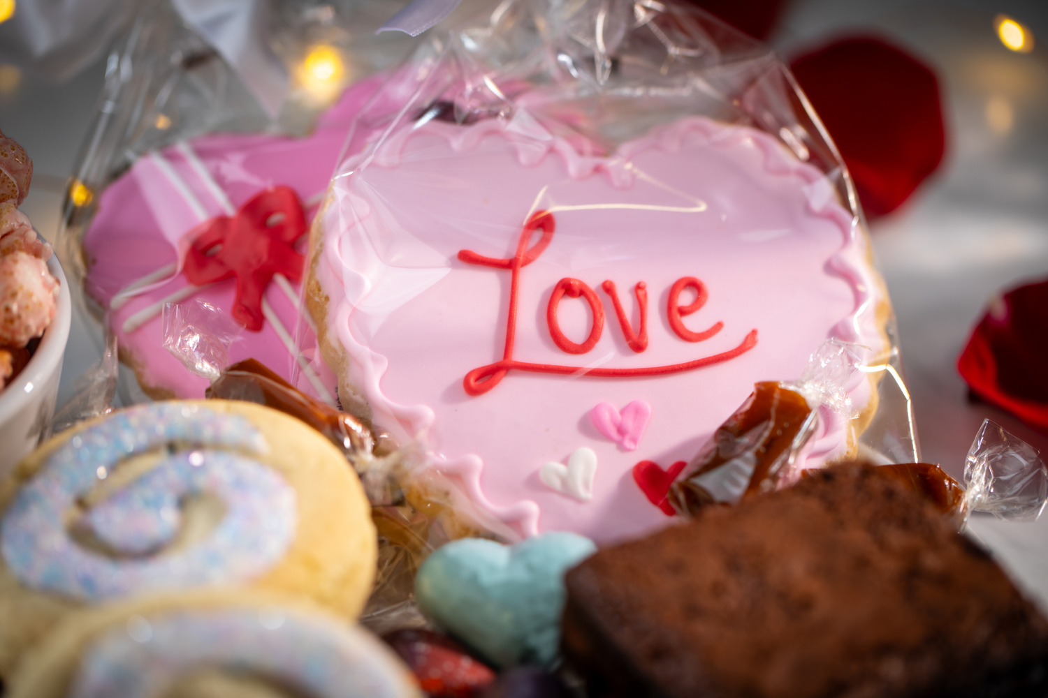 Valentine's Day Cookie and Candy Gift Box