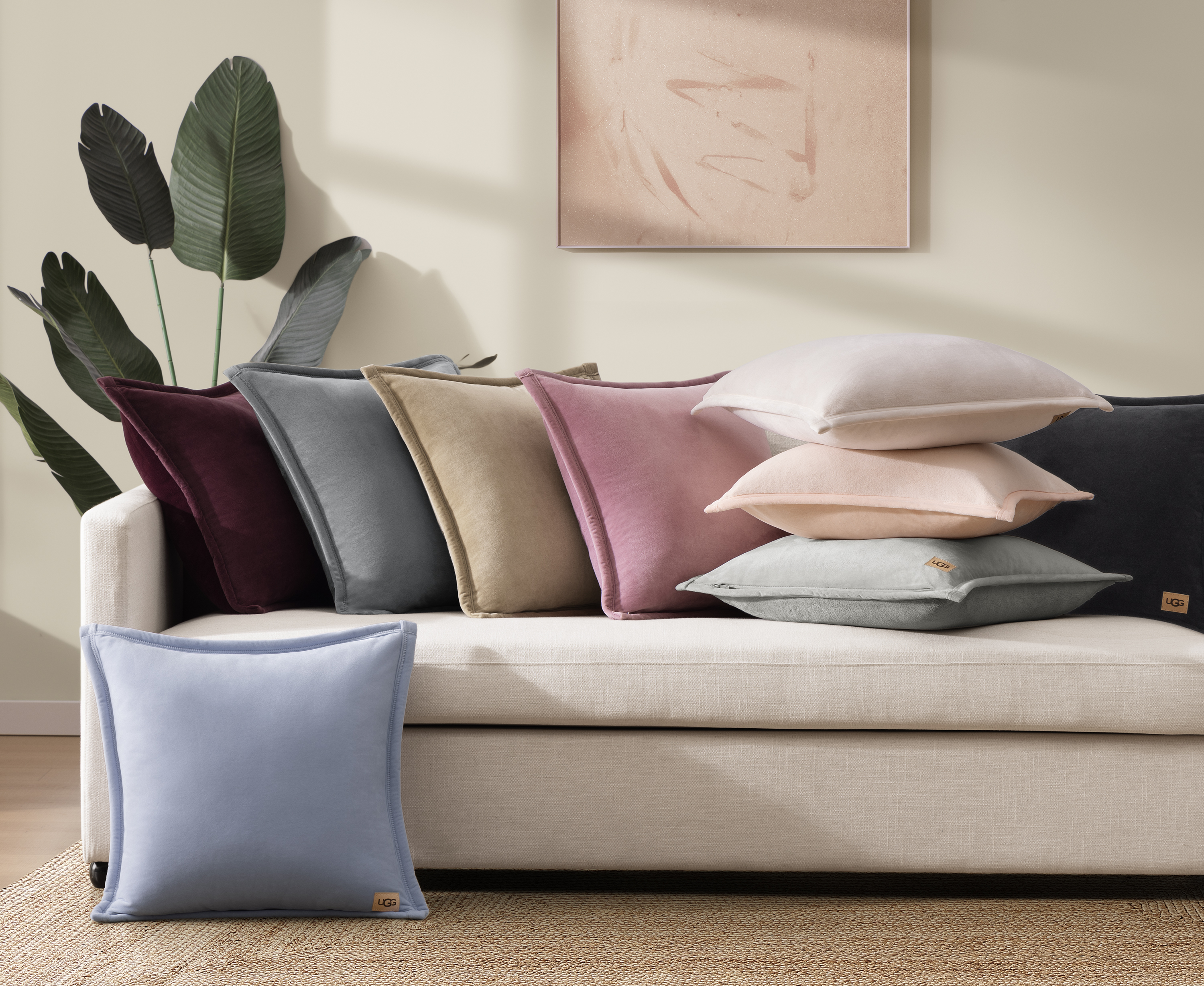 UGG Coco 2-Pack Decorative Pillows, Fleece Throw Pillows