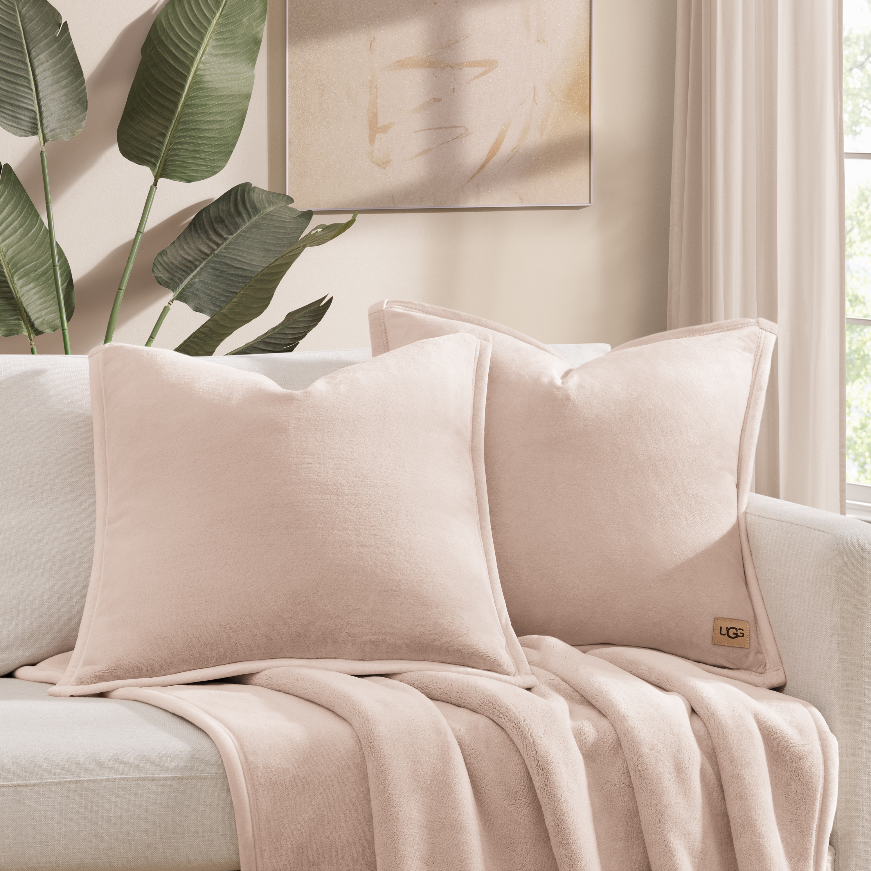 UGG Coco 2-Pack Decorative Pillows, Fleece Throw Pillows